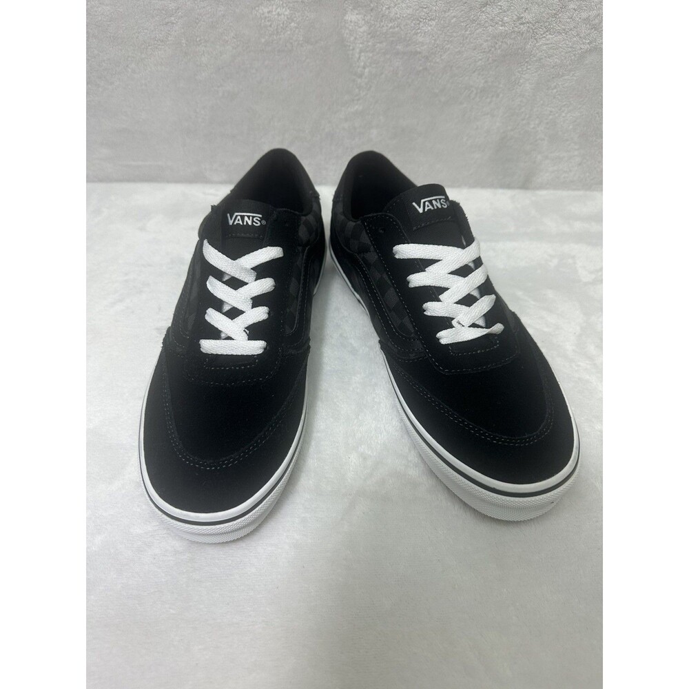 Vans Brooklyn LS Checkerboard Black Asphalt Youth Size 5 New